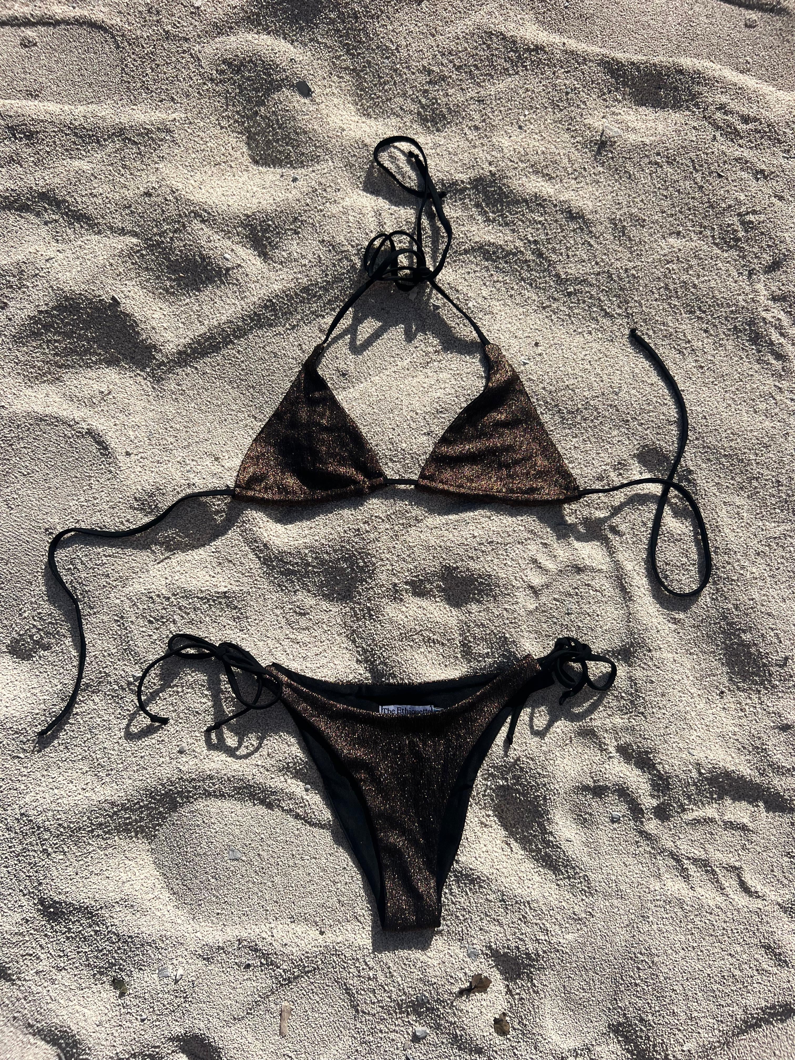 The Ethiquette Oria bas de maillot paillettes taille M