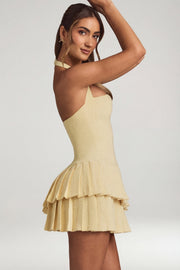 Oh Polly Rosaria 12395 robe mini jaune pastel
