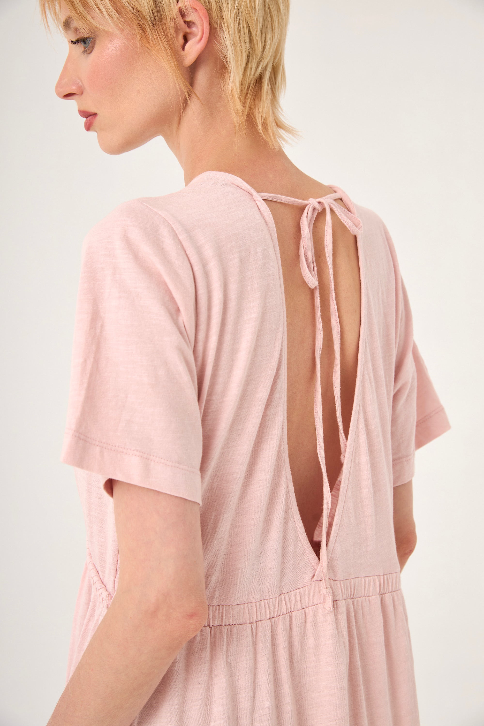 Chicosoleil Leona robe longue coton rose romance