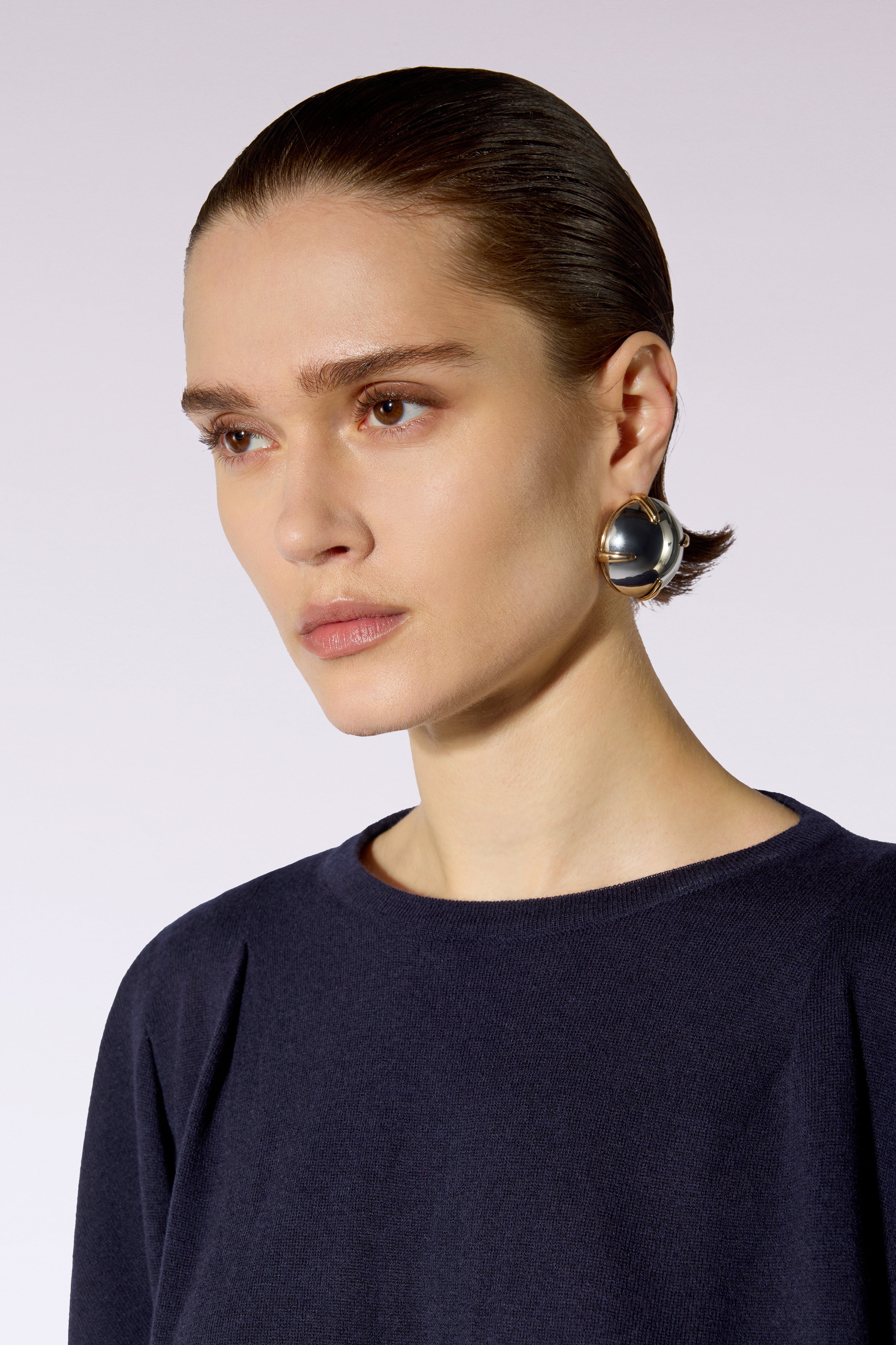 Liviana Conti Mandy pull bleu nuit manches longues