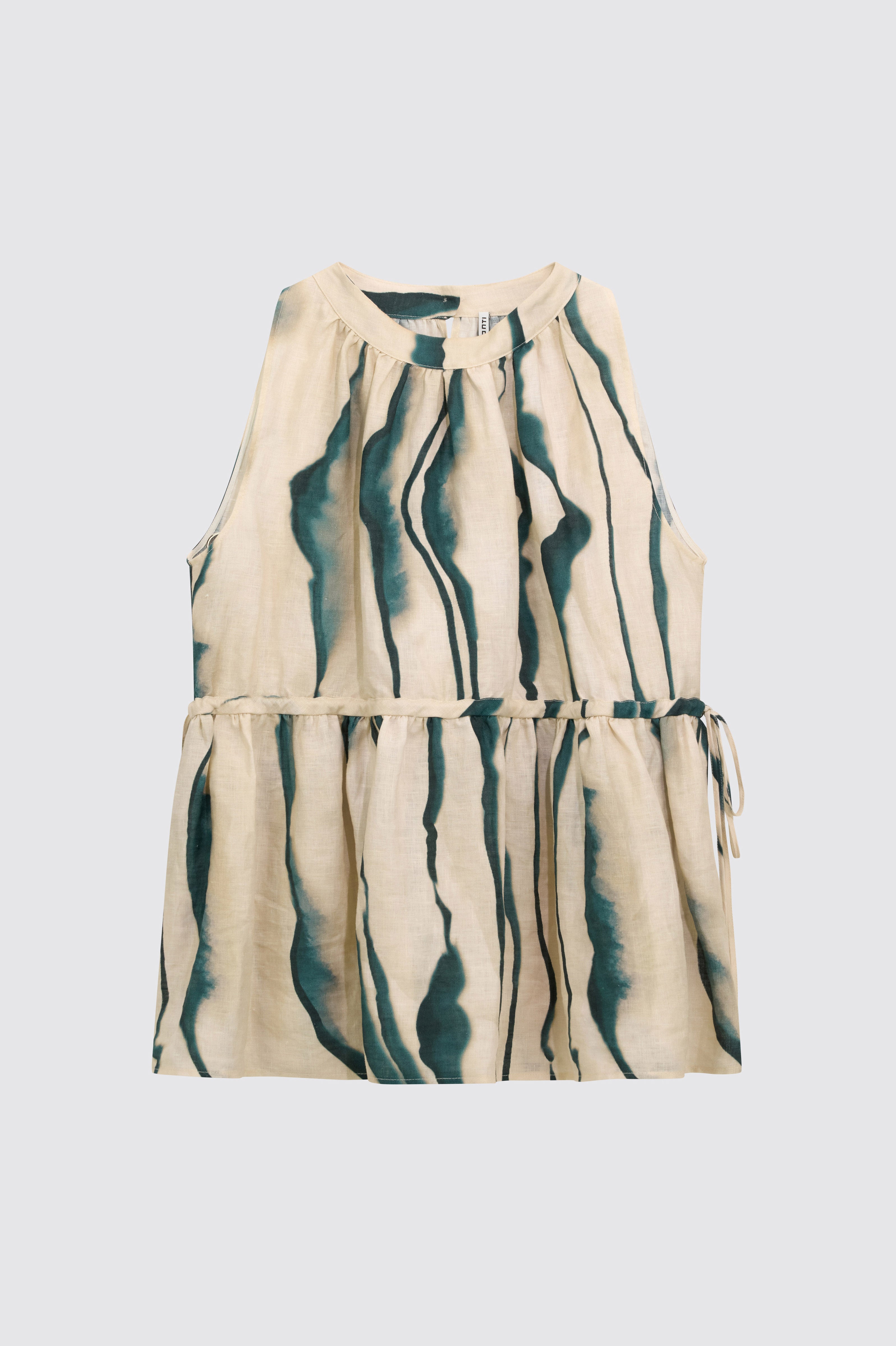 Liviana Conti Emerin top femme lin imprimé seashell
