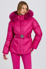 Oh Polly veste ski imperméable rose Magenta capuche