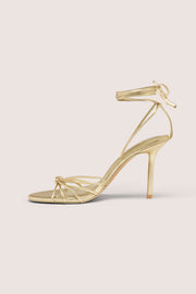 Oh Polly Sora Lace-Up Sandale Talon Doré 10 cm