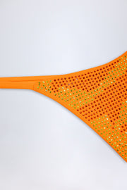 Oh Polly Swim Jalama bas bikini orange tropical strass
