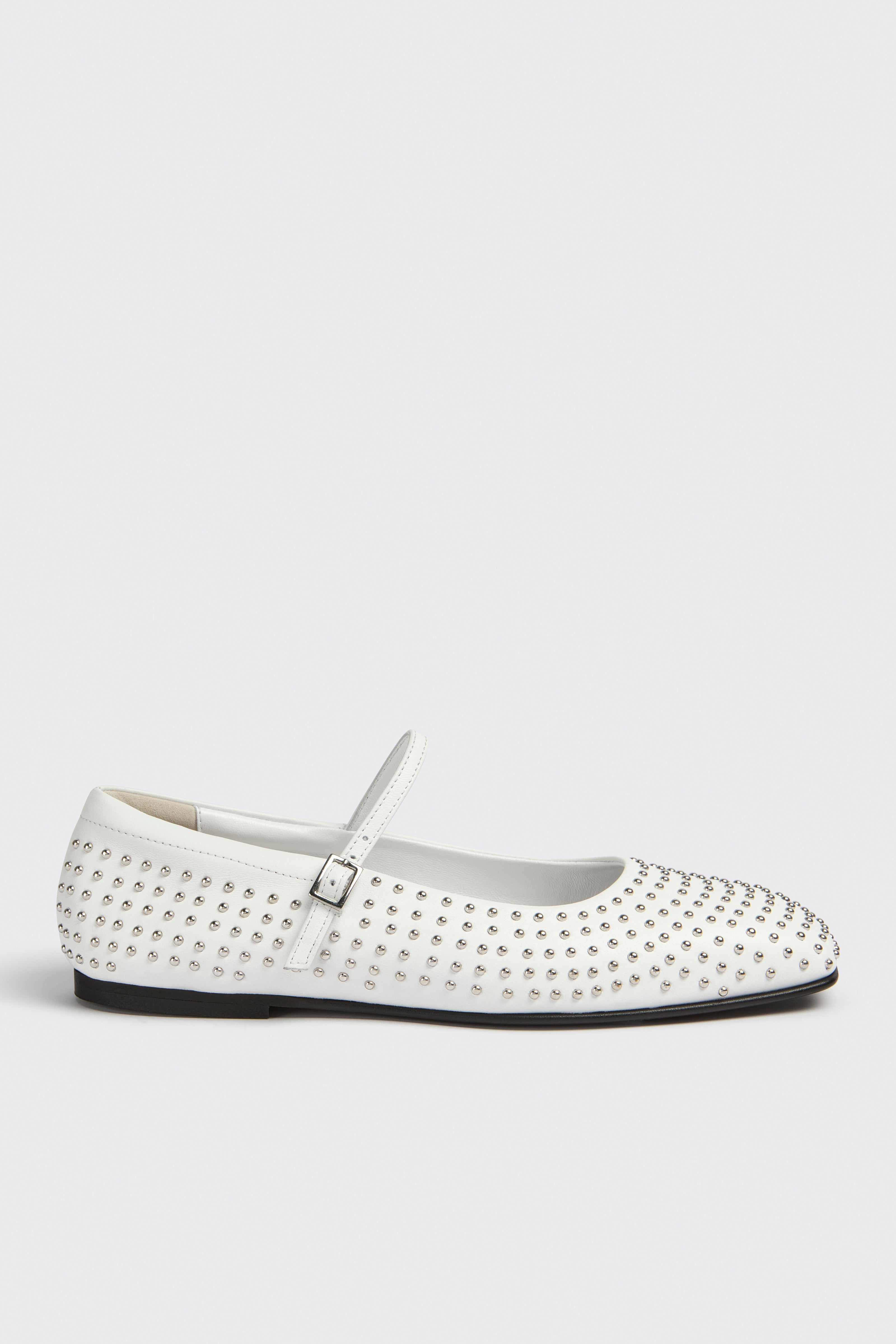 Liviana Conti Maya ballerine cuir blanc taille 38 cloutée