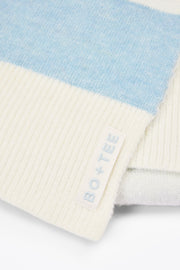 Oh Polly Bo+Tee BT2030 écharpe tricot bleu rayé