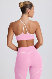 Oh Polly Bo+Tee BT2097 brassière sport rose bébé col coeur