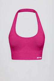 Oh Polly Define Luxe Halterneck brassière sport berry maintien modéré