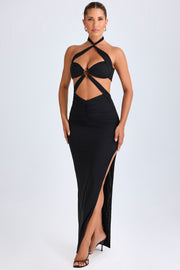 Oh Polly Bethania robe maxi noire dos nu fente