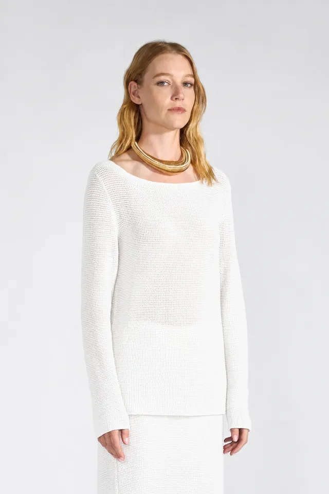 Liviana Conti Giuditta pull résille viscose noir S