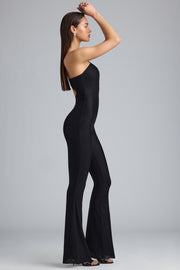 Oh Polly Jumpsuits 8183 combinaison évasée noire Black métal