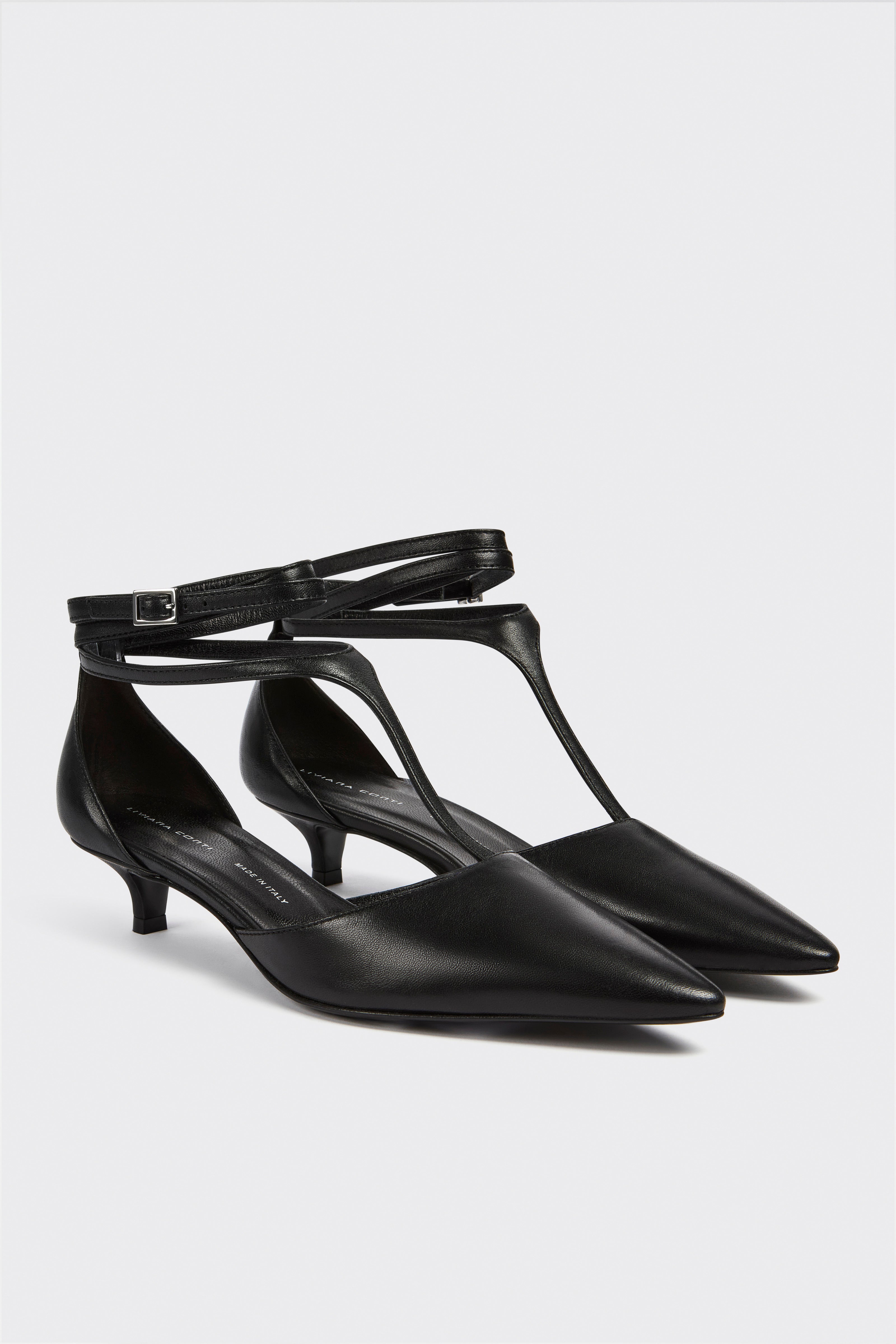 Liviana Conti Mia escarpins cuir noir pointure 38 talon 4 cm