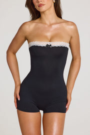 Oh Polly Jumpsuits Idalia combishort noir dentelle