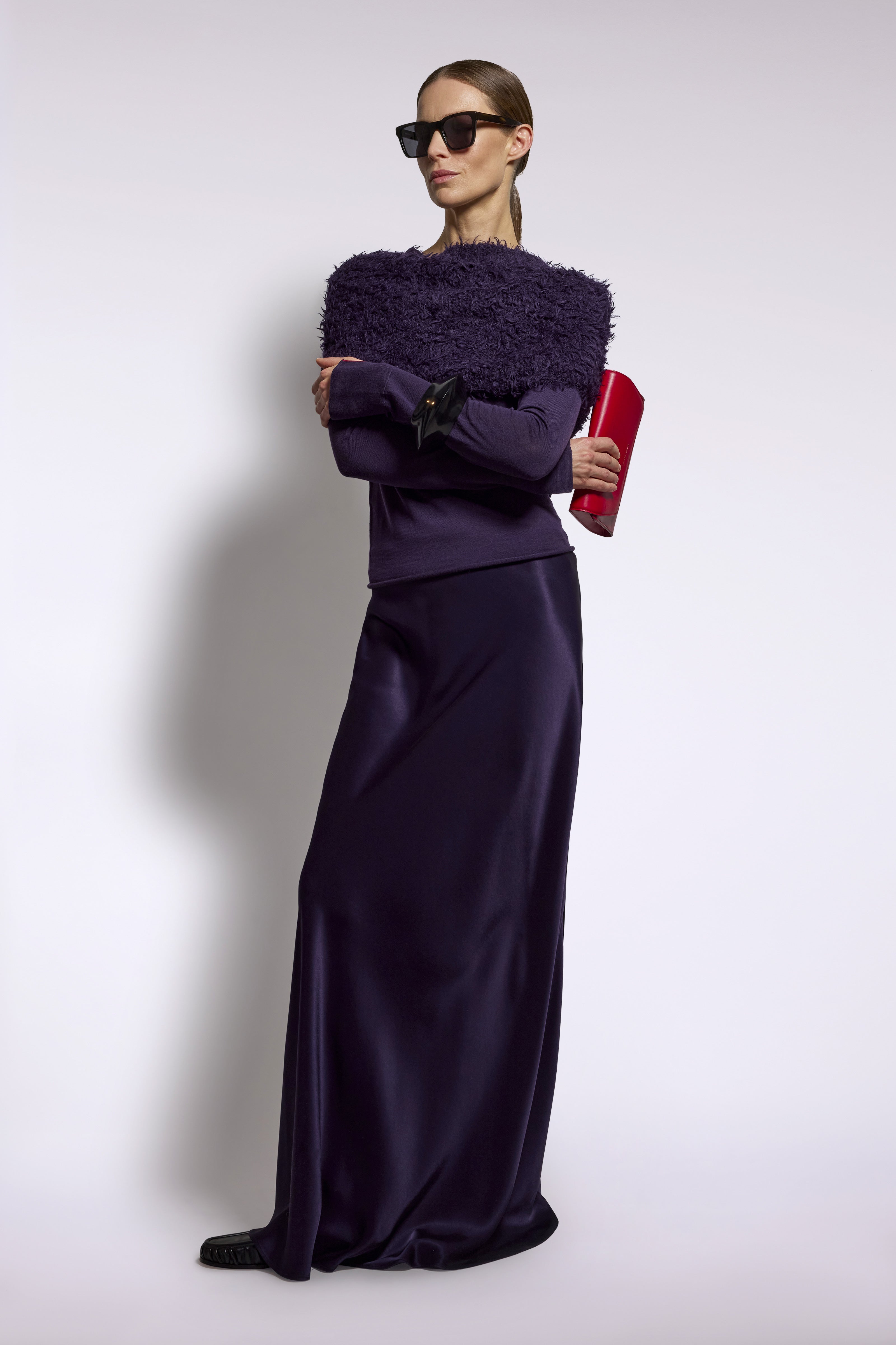 Liviana Conti Juna pull merino noir col bateau
