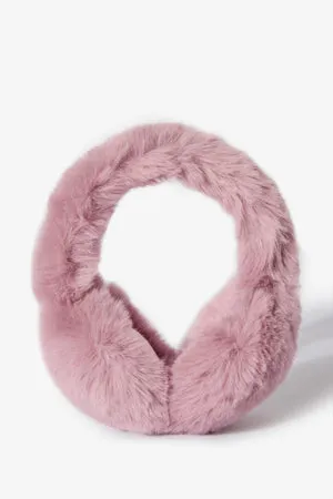 Bo+Tee cache-oreilles fausse fourrure rose pâle