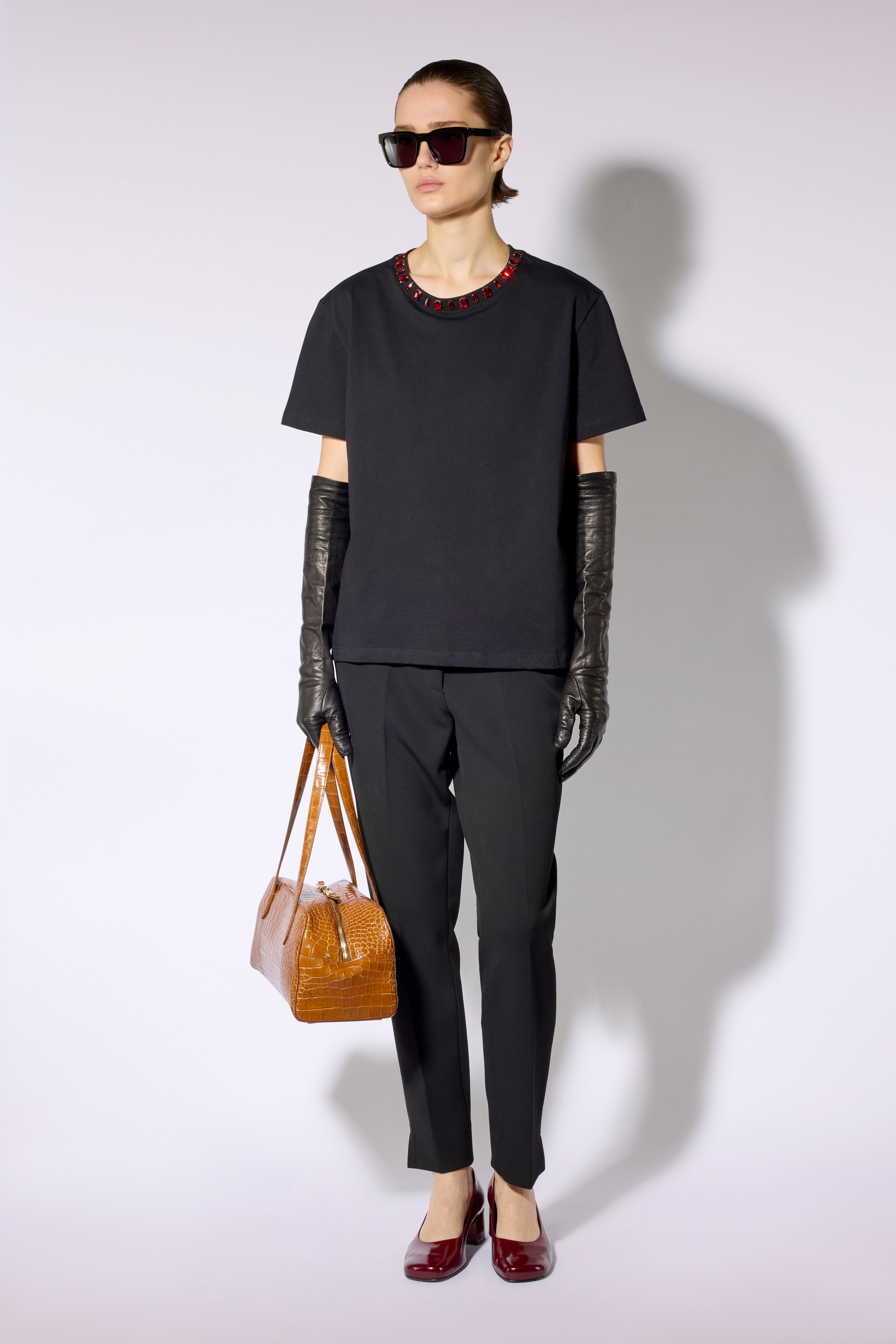 Liviana Conti Cloe t-shirt femme noir rubino coton XS-XL