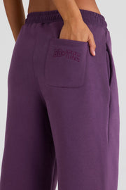 Oh Polly BT02580 Pantalon Jogging Large Plum Violet Coton