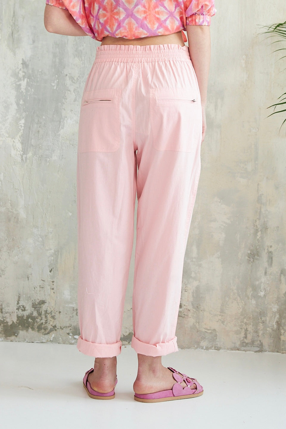 Chicosoleil Bari pantalon coton Rose Meringue
