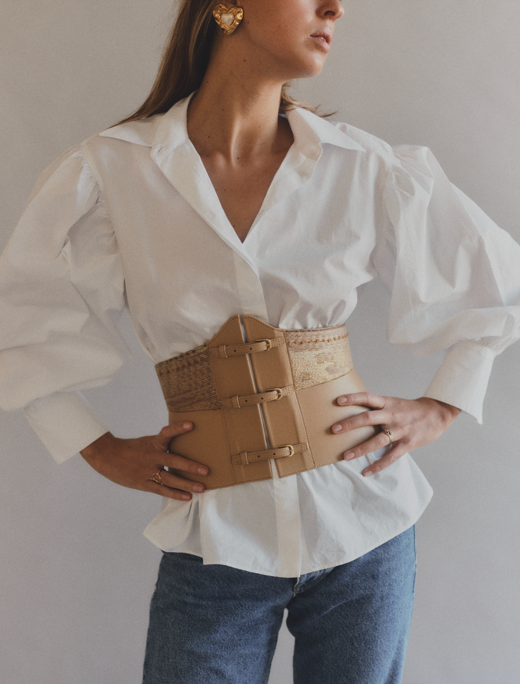 The Ethiquette Bustiers La Couture corset cuir beige 70-85