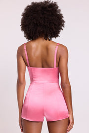 Oh Polly Romera combishort satin rose corset