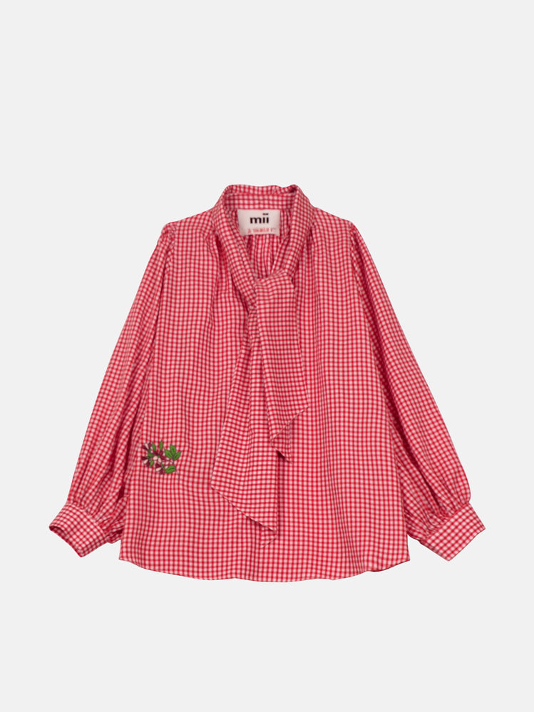 MII Claudie En Cuisine blouse vichy rouge coton tencel