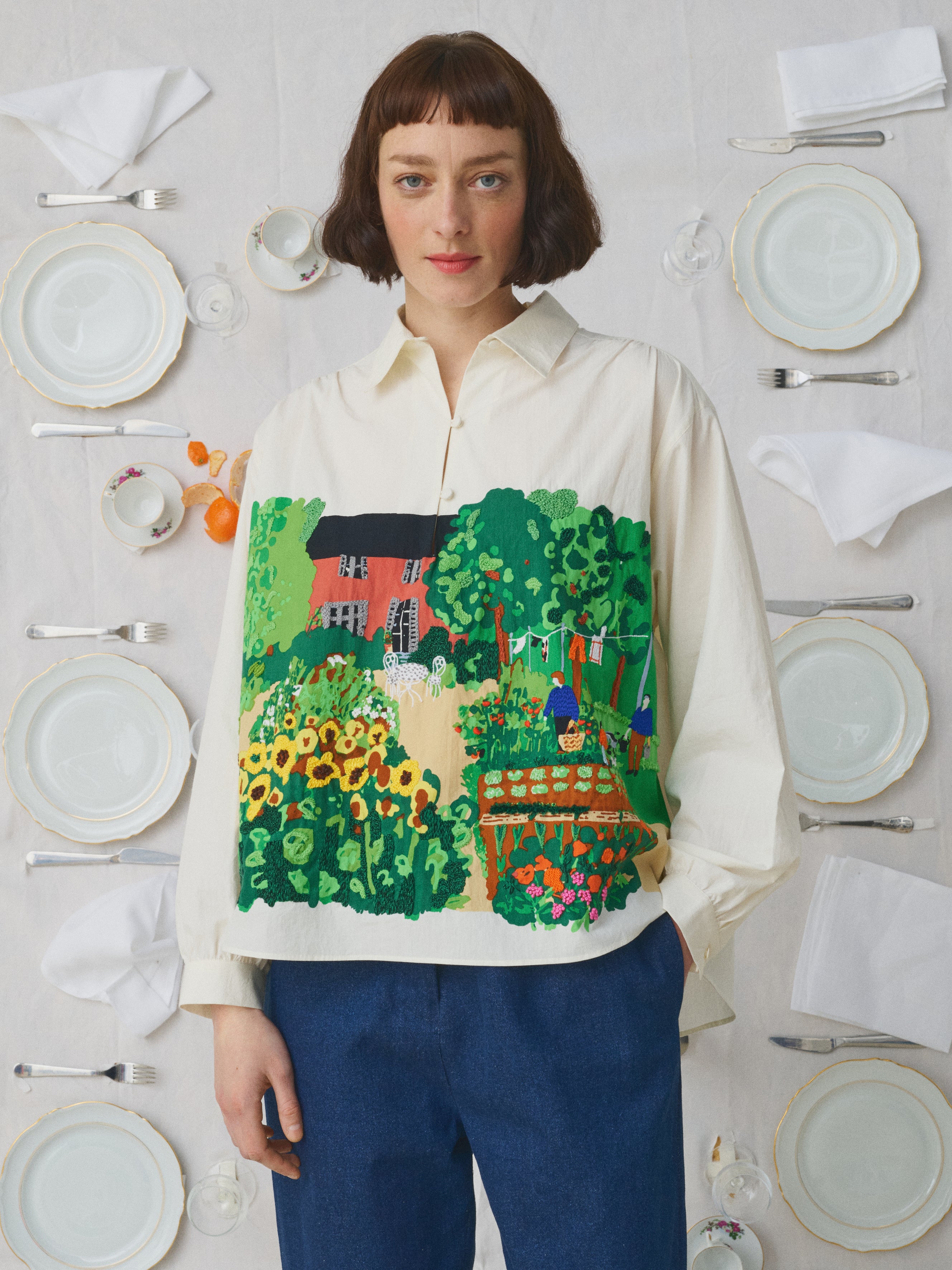 Mii à table Chemise Melodie chemise femme Le Potager coton