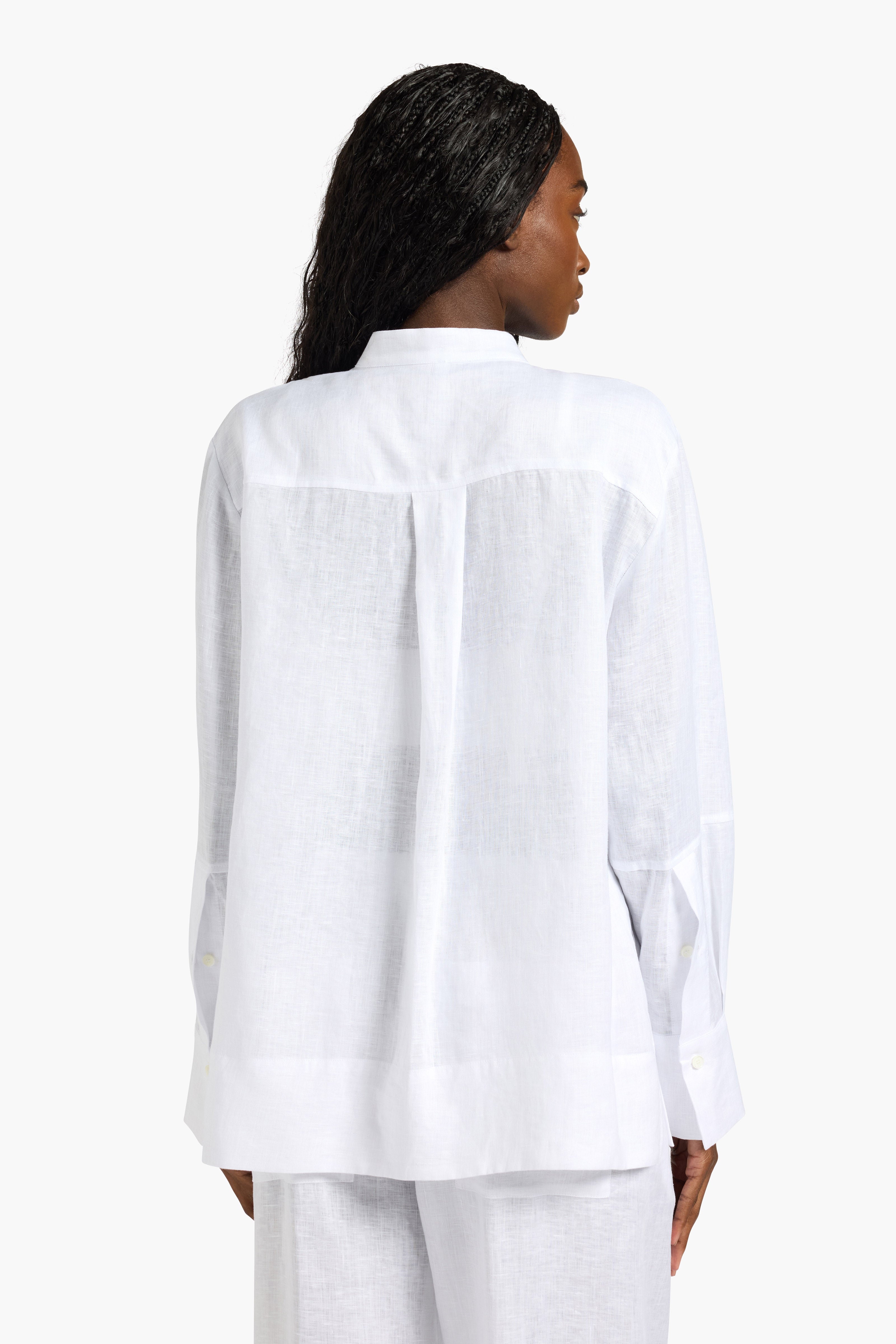 Liviana Conti Agatha chemise femme lin blanc 100%