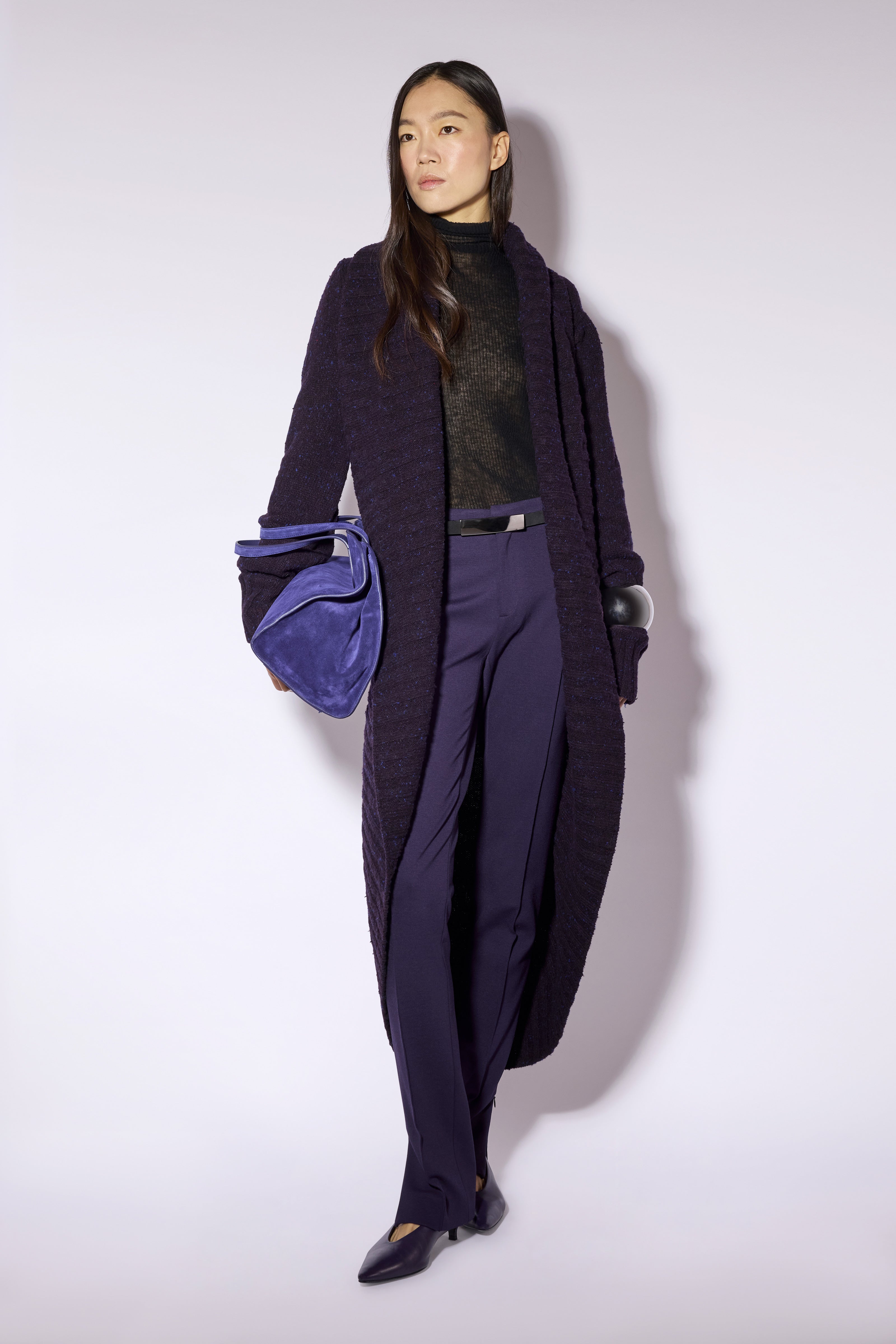 Liviana Conti Madison sac main veau suédé bleuette-marron