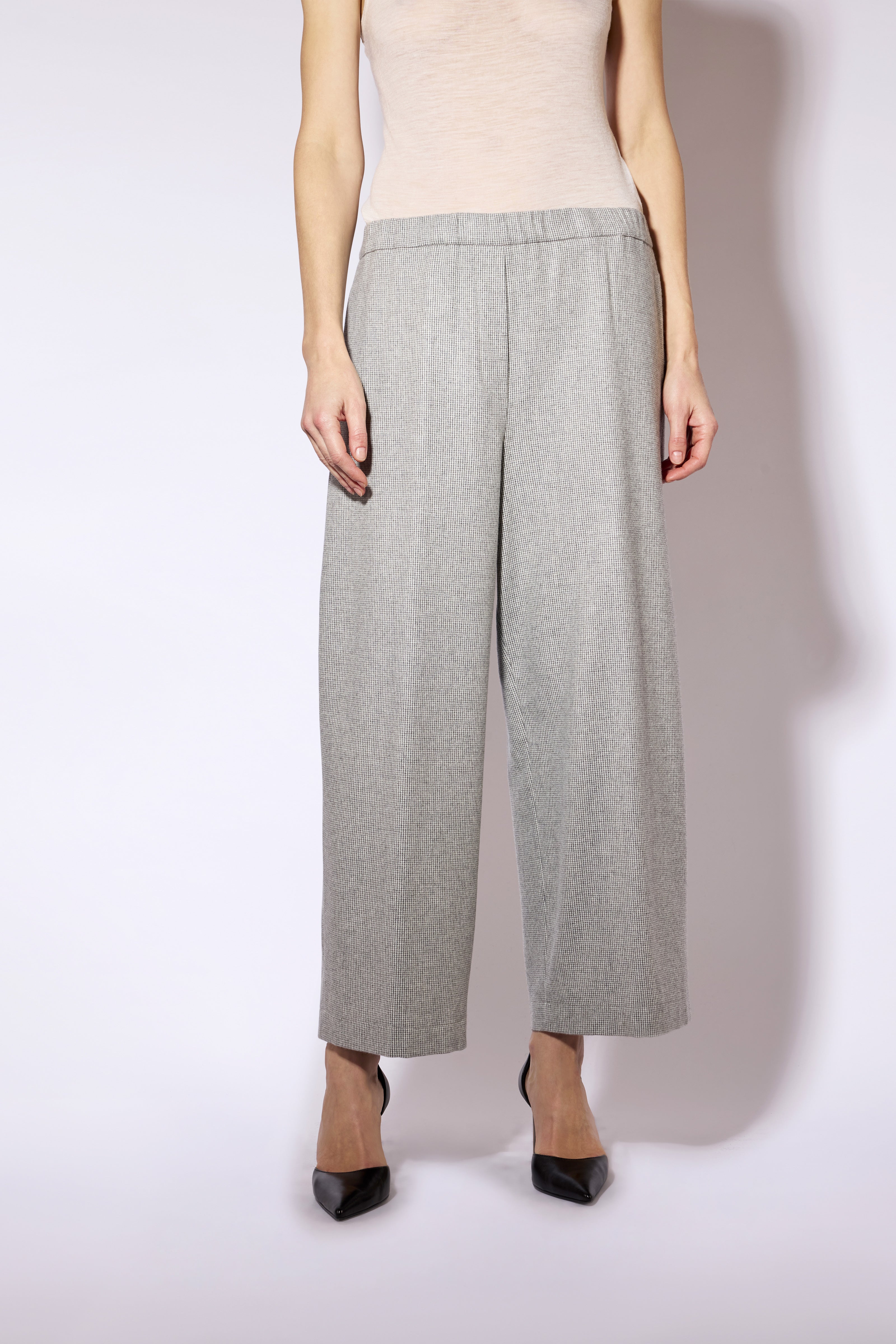 Liviana Conti Alfred pantalon cropped cachemire gris