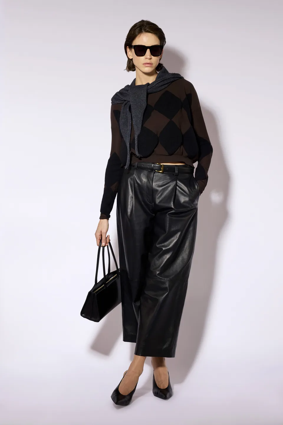 Liviana Conti Maglieria Maglia Hedy pull noir losanges