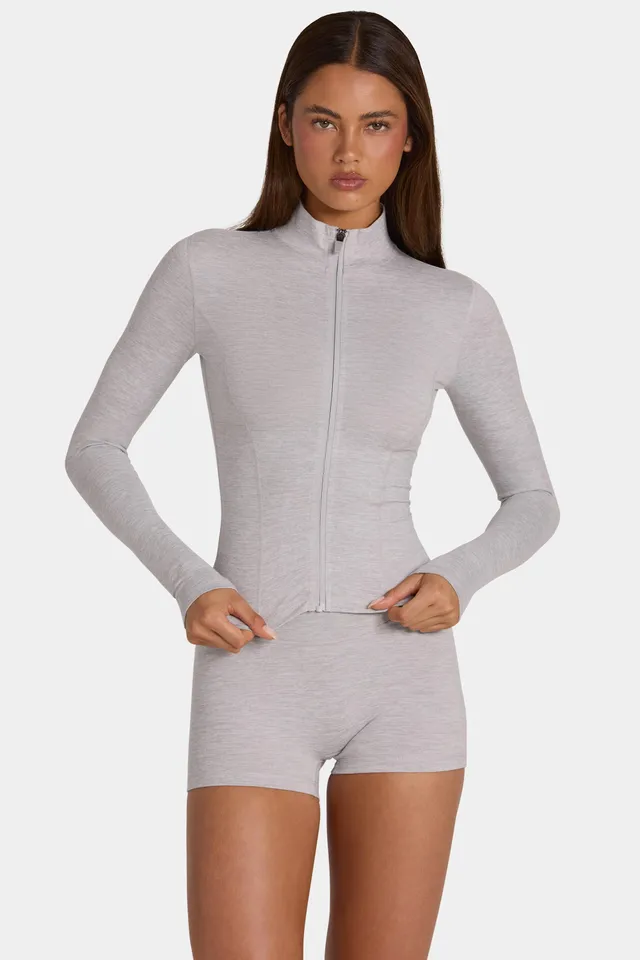 Oh Polly Bo+Tee Soft Active veste zippée gris chiné