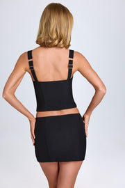 Oh Polly Issa mini jupe noire taille basse fendue