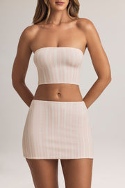Oh Polly 14624 mini jupe trapèze rayée modal stretch