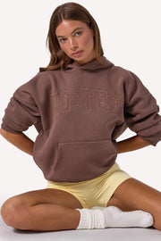 Oh Polly Knitwear Hoodie oversize BT02578 Cocoa coton