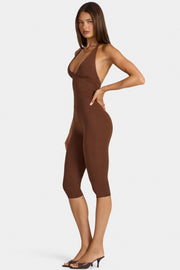 Oh Polly Wynn Combinaison Capri Marron Cacao Modal