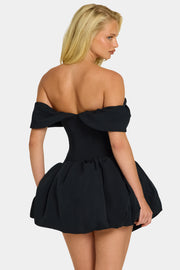 Oh Polly Jessamy robe mini corset noire épaules dénudées