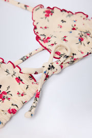Oh Polly Swim Noia haut bikini rouge floral