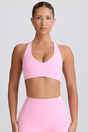 Oh Polly Bo+Tee BT2094 brassière sport rose col V stretch