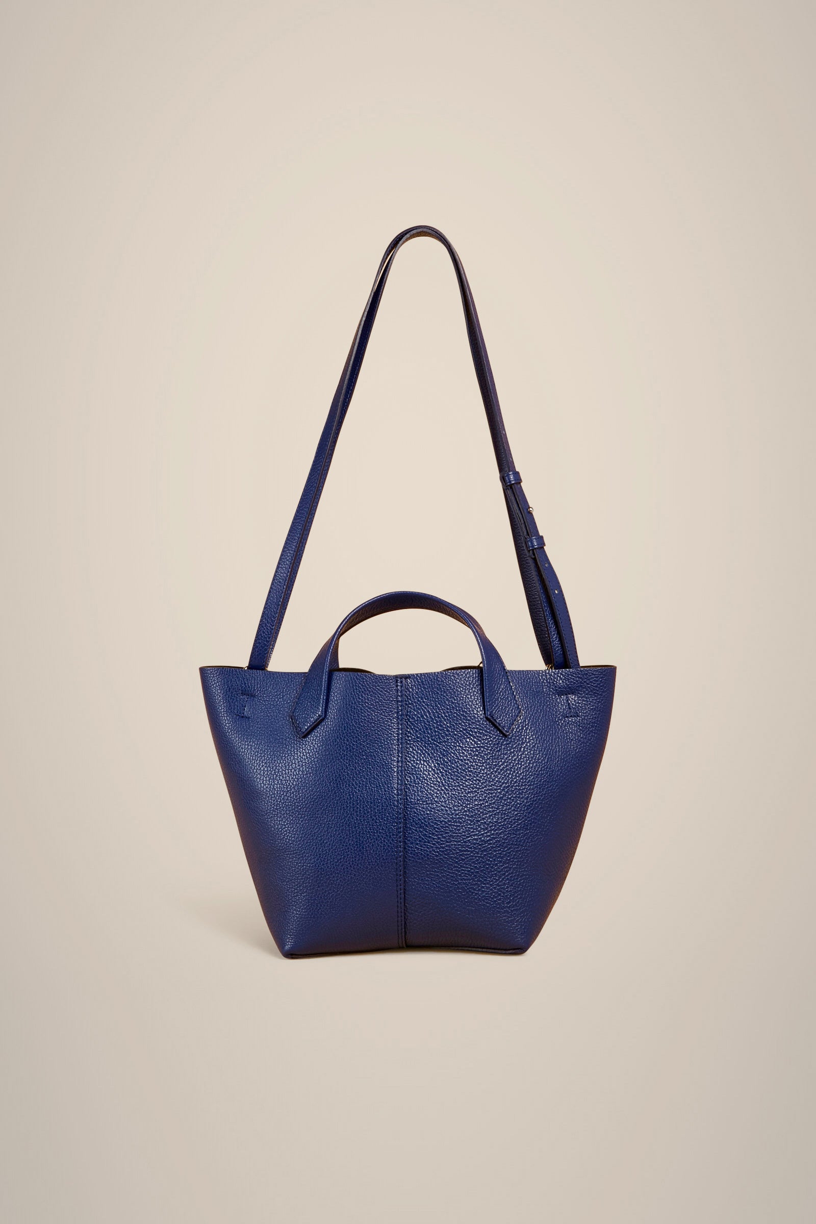 Liviana Conti mini tote cuir bleu Marea bandoulière