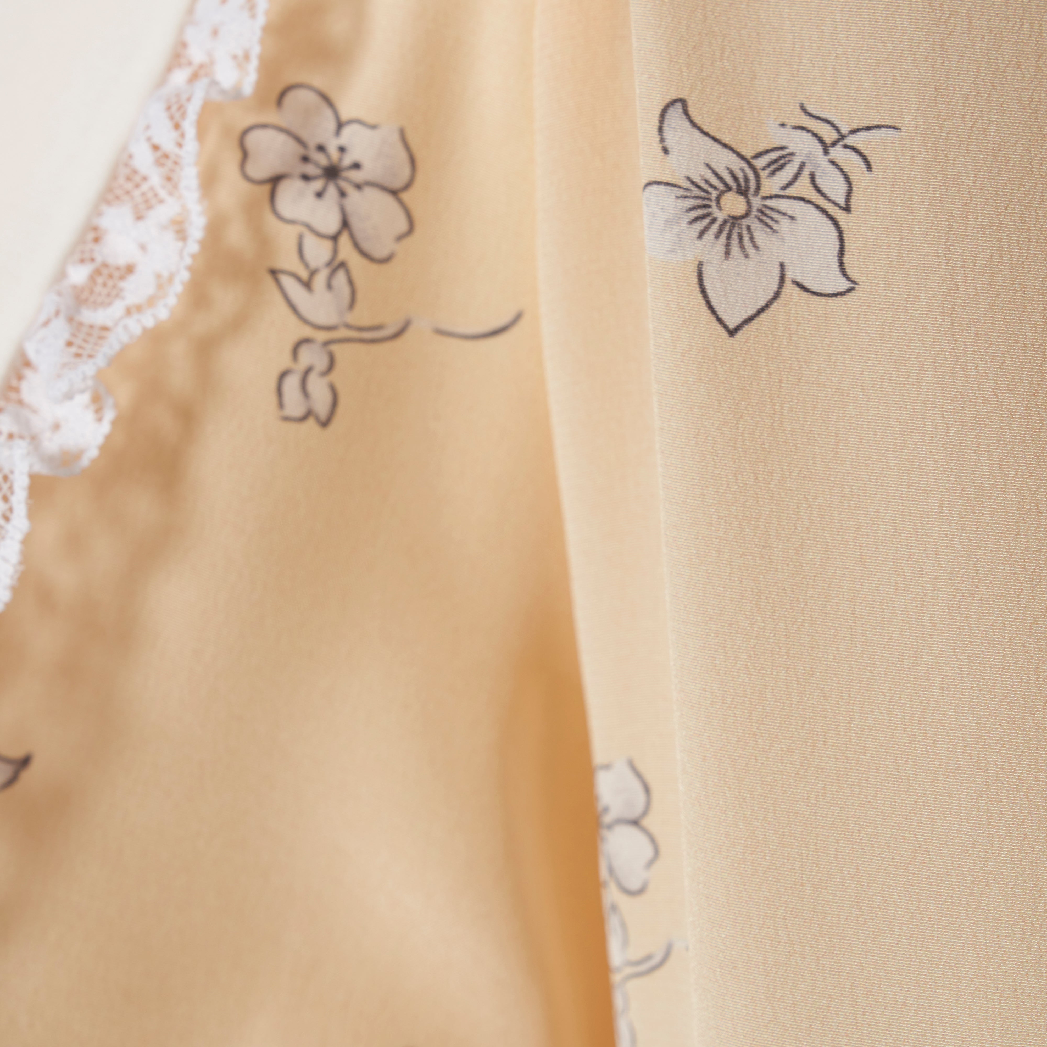 Alessandra Rich Silk Midi Dress with Collar robe midi jaune pâle soie