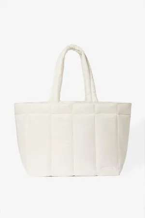 Oh Polly Bo+Tee Tote Bag Matelassé Blanc Imperméable