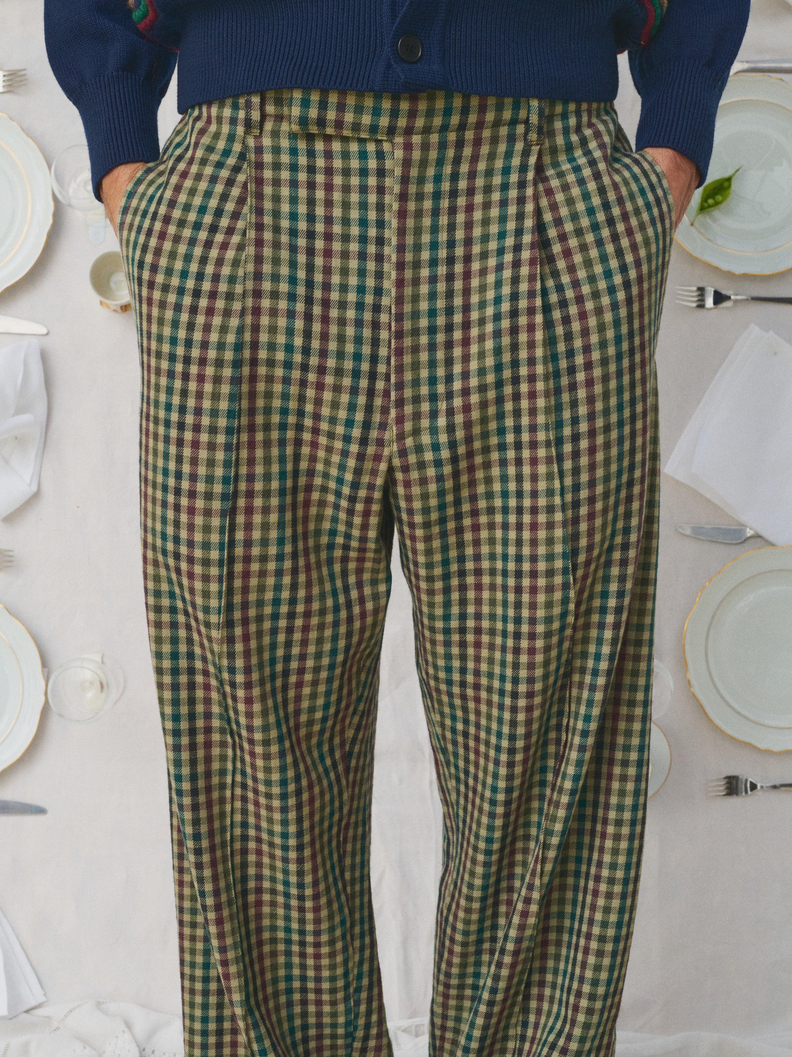 Mii à table Pantalon Deba La Vaisselle pantalon homme carreaux