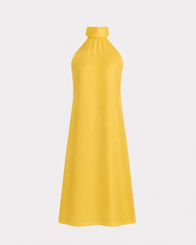The Ethiquette Joy Dress mini robe jaune XS