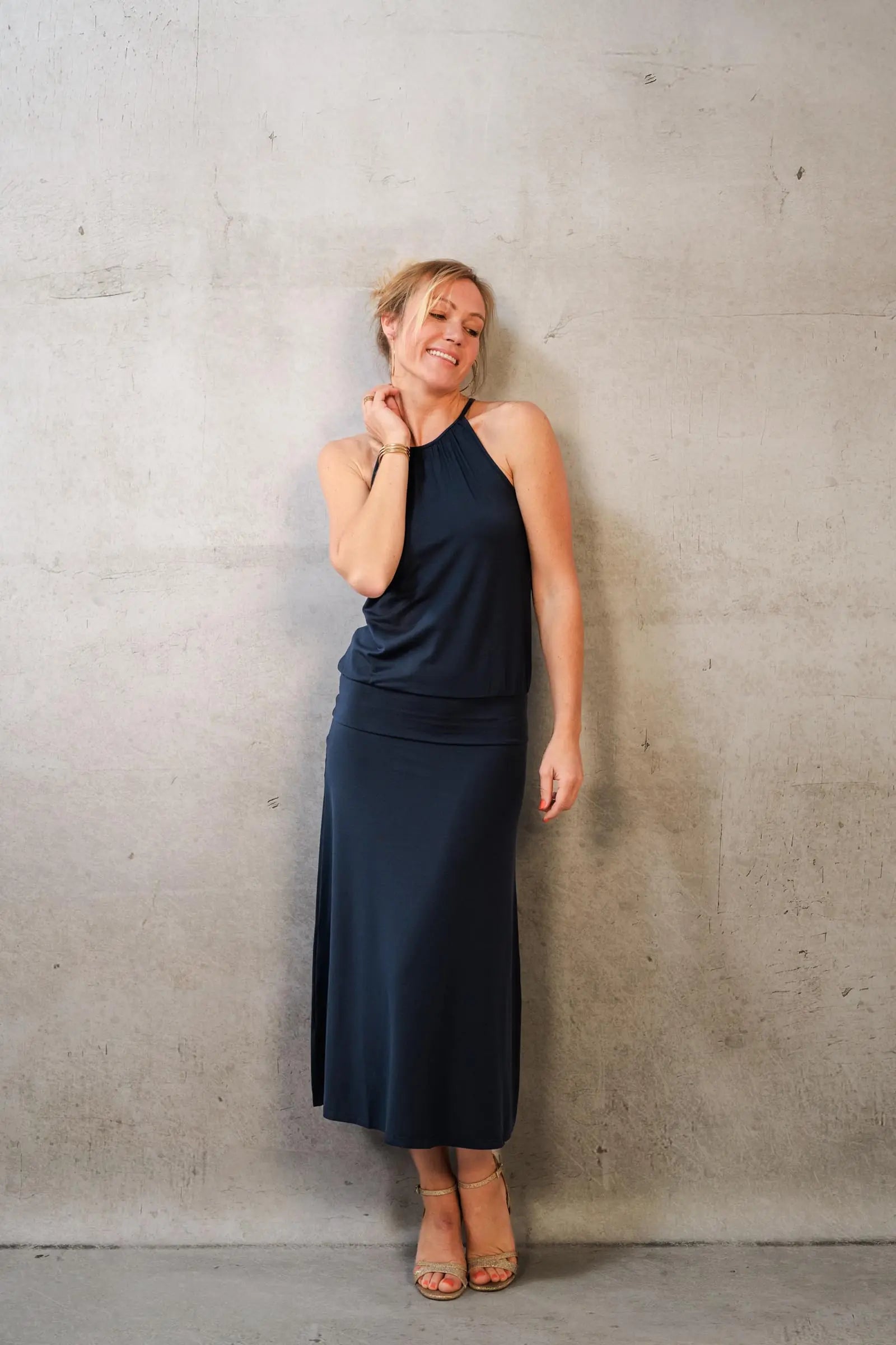 THELMA & ROSE Kenya robe midi noire 36 américaine