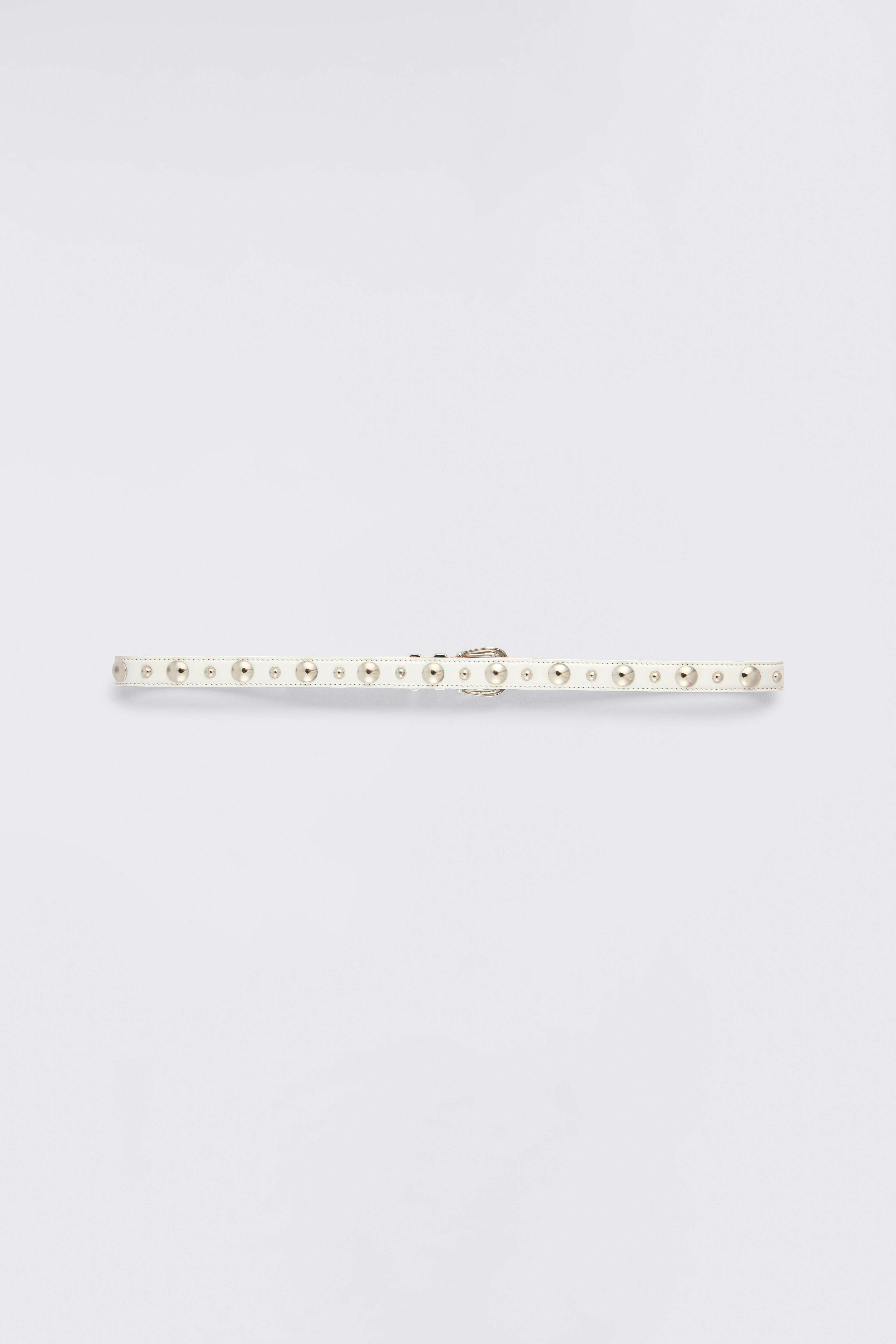 Liviana Conti Karen Ceinture Blanche Vegan 2cm Cloutée Taille 75-95