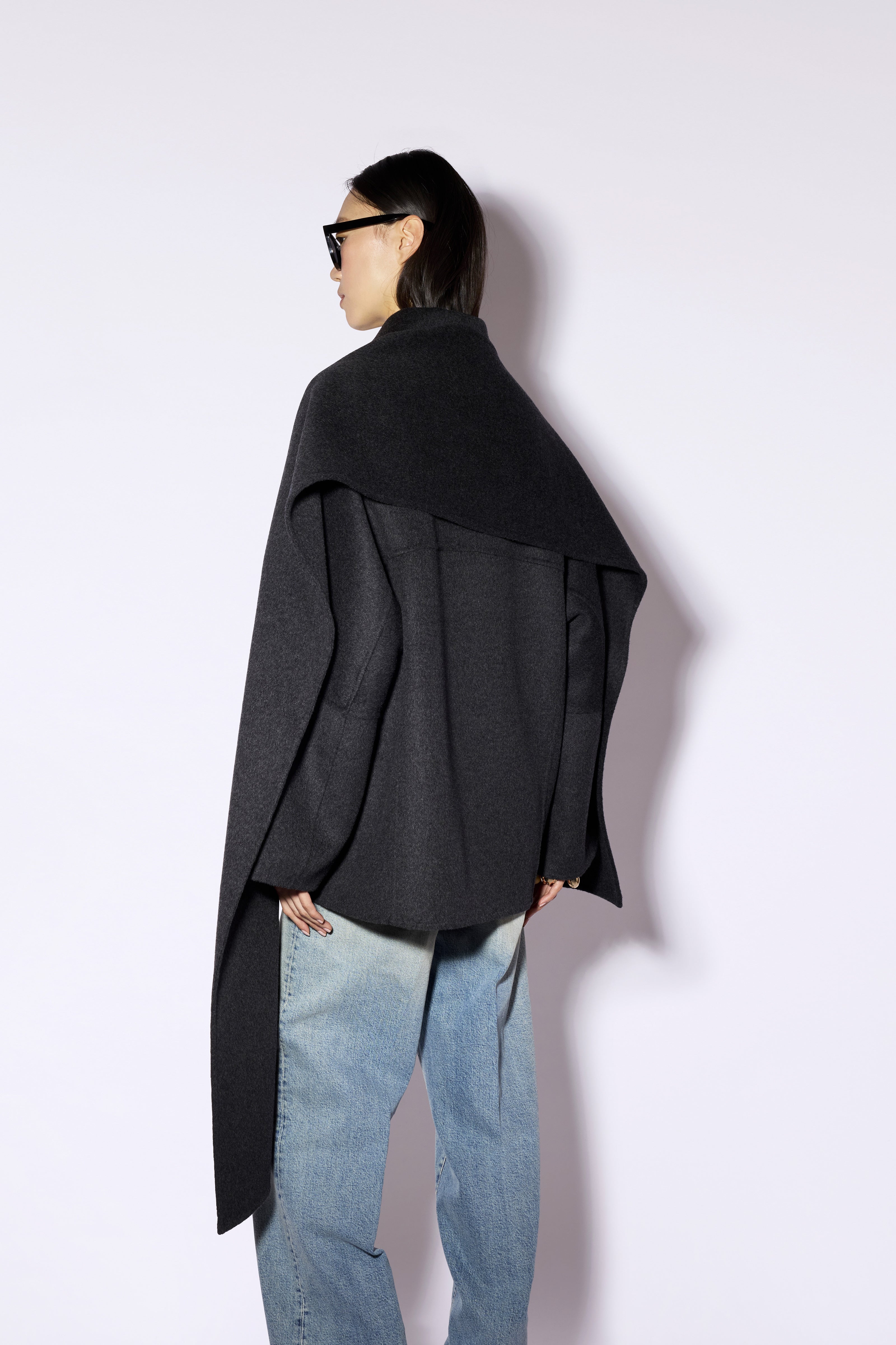 Liviana Conti William manteau anthracite laine cachemire