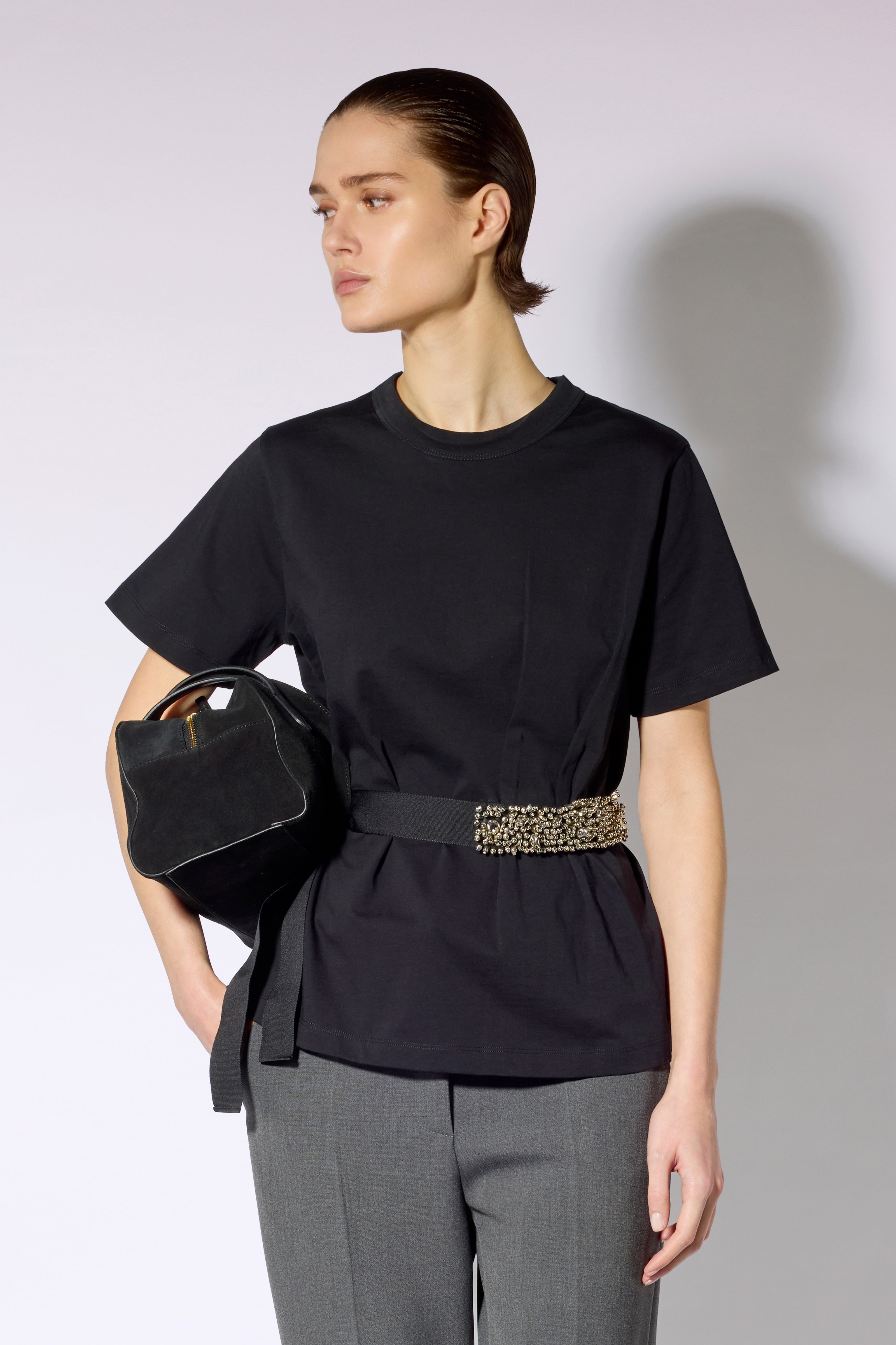 Liviana Conti Alida T-shirt femme noir XS coupe droite