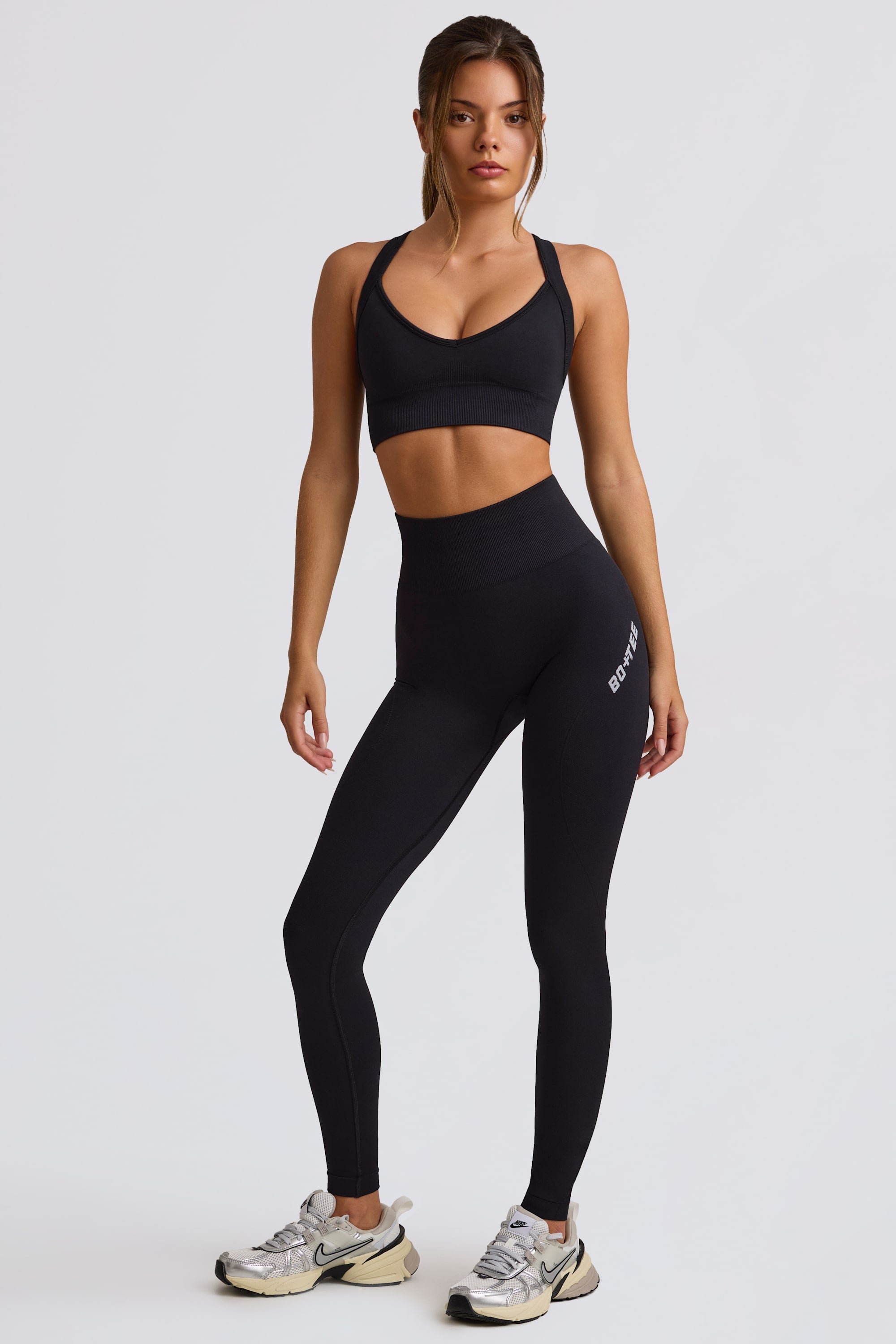Oh Polly Super Sculpt Legging BT2434 Noir Taille Haute Gainant