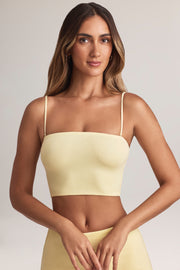 Oh Polly Verna Top Bandeau Crop Jaune Citron Modal