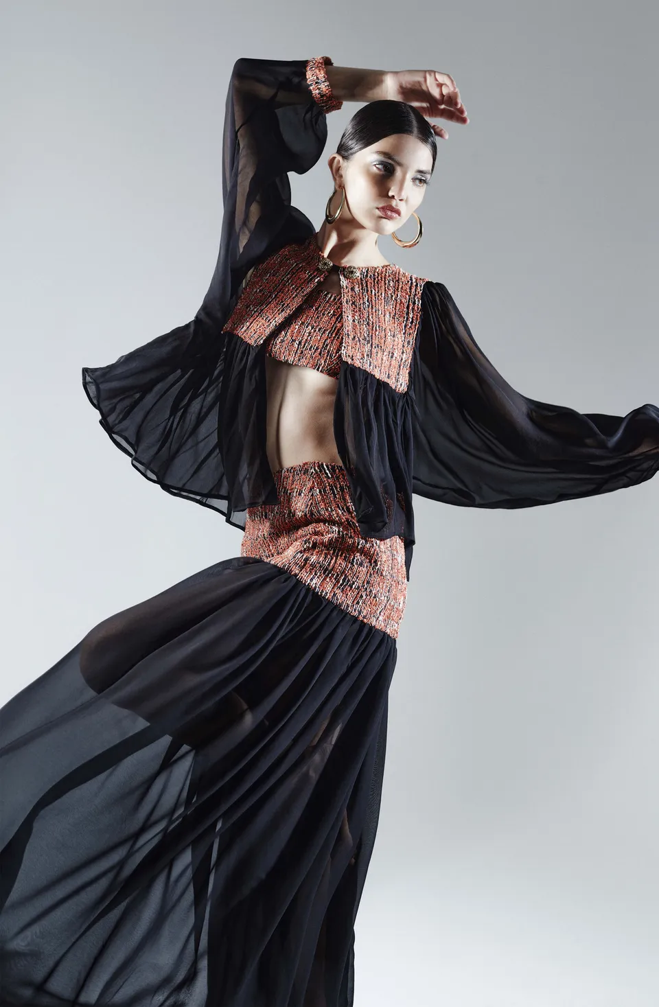 The Ethiquette Raphaelle jupe tweed bohème taille S